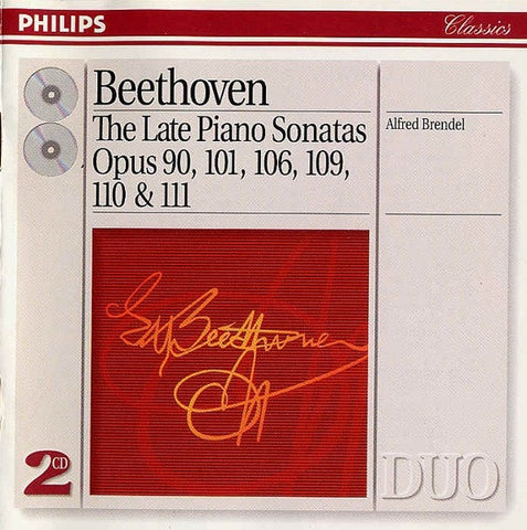 BEETHOVEN- LATE PIANO SONATAS BRENDEL 2CD VG+