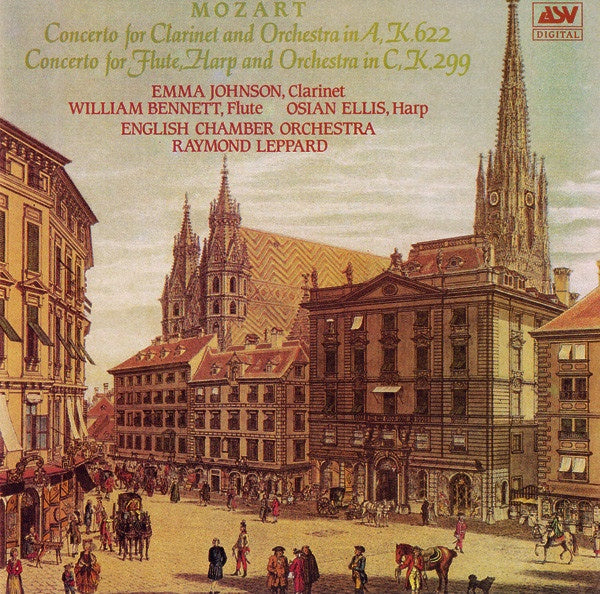 MOZART- CONCERTOS FOR CLARINET K622 AND FLUTE, HARP K299 LP VG COVER VG