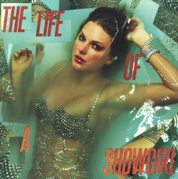 SWIFT TAYLOR-THE LIFE OF A SHOWGIRL ORANGE GLITTER VINYL LP NM COVER EX