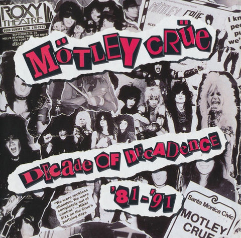 MOTLEY CRUE-DECADE OF DECADENCE '81-'91 CD VG+