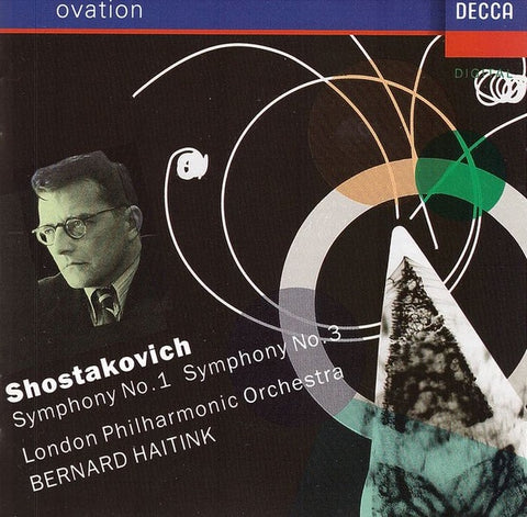 SHOSTAKOVICH- SYMPHONIES NO.1 AND NO.3 HAITINK CD VG+