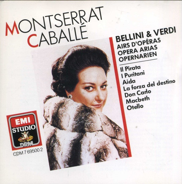 CABALLEMONSERRAT- BELLINI AND VERDI ARIAS CD VG+