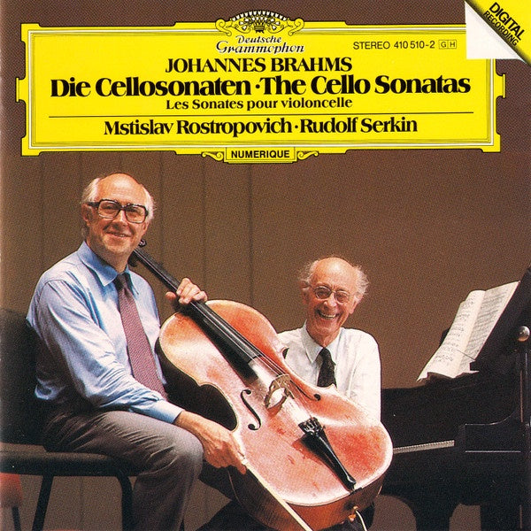 BRAHMS- THE CELLO SONATAS ROSTROPOVICH SERKIN CD VG+