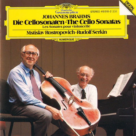 BRAHMS- THE CELLO SONATAS ROSTROPOVICH SERKIN CD VG+