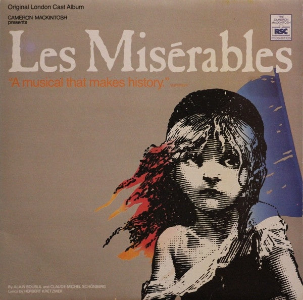 LES MISERABLES ORIGINAL LONDON CAST RECORDING 2LP EX COVER EX