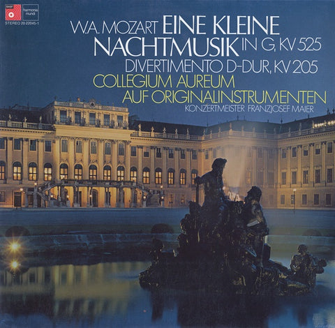 MOZART- EINE KLEINE NACHTMUSIK LP VG+ COVER VG