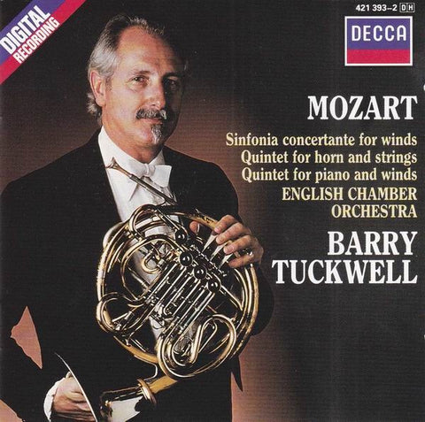 MOZART- SINFONIA CONCERTANTE FOR WINDS TUCKWELL CD VG+