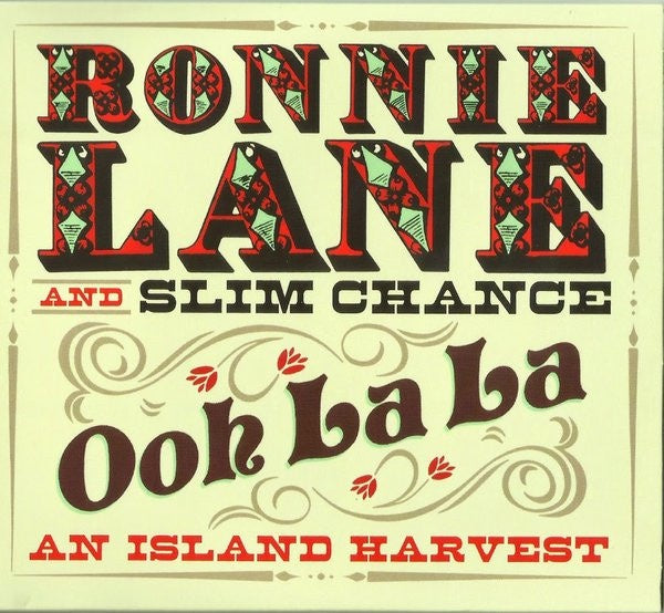 LANE RONNIE AND SLIM CHANCE- OOH LA LA AN ISLAND HARVEST 2CD VG