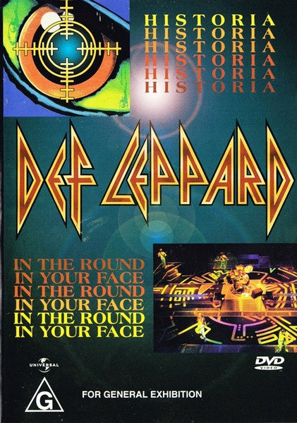 DEF LEPPARD-HISTORIA/IN THE ROUND IN YOUR FACE DVD VG