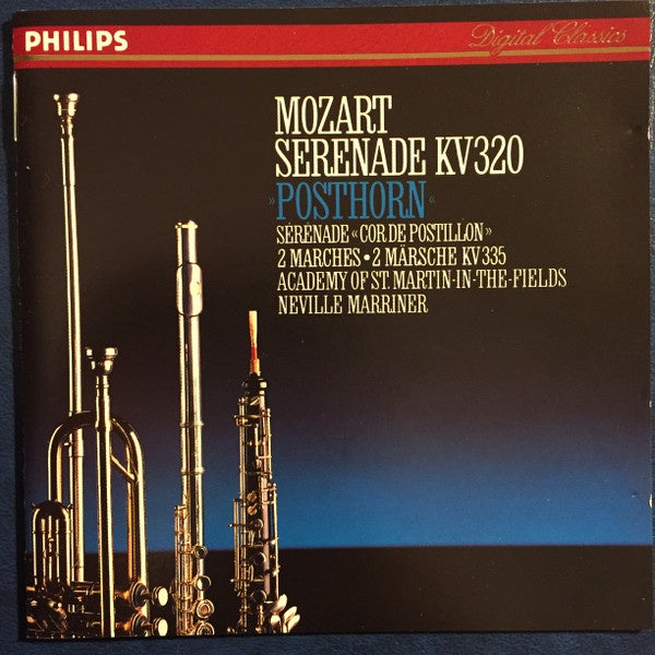 MOZART- POSTHORN SERENADE MARCHES K.355 MARRINER CD VG+