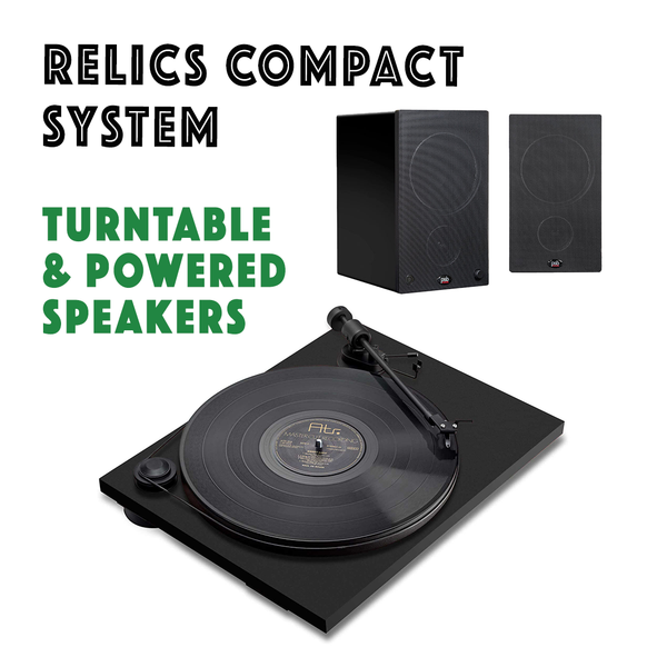 RELICS COMPACT TURNTABLE & POWERED SPEAKERS SYSTEM *NEW*