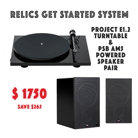 RELICS 'GET STARTED' SYSTEM - Project E1.2 Turntable Black *NEW* save $265