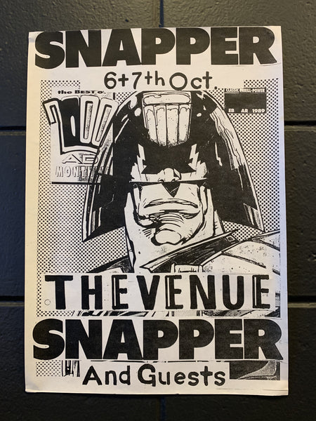 SNAPPER THE VENUE ORIGINAL GIG POSTER BLACK