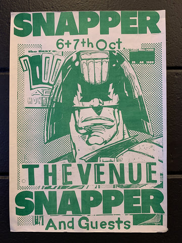 SNAPPER THE VENUE ORIGINAL GIG POSTER GREEN