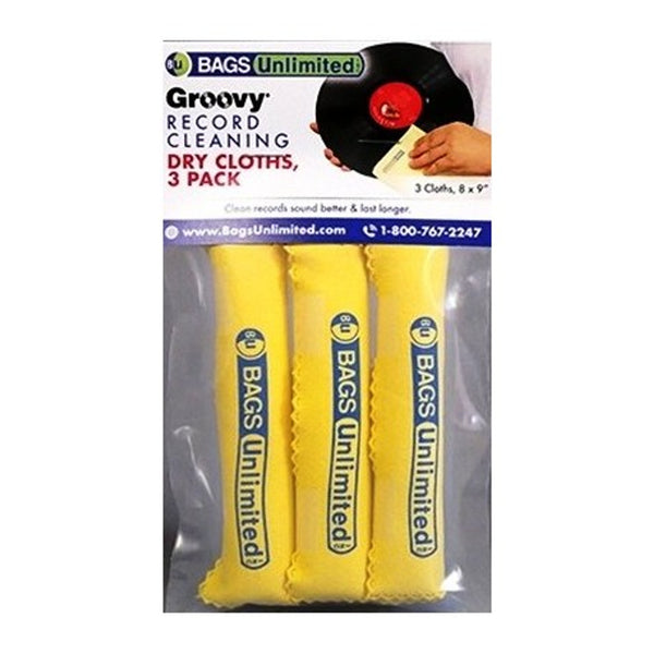 RECORD CLEANING CLOTHS 3 PACK