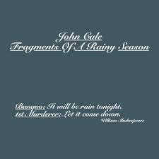 CALE JOHN-FRAGMENTS OF A RAINY SEASON 2CD 2ND HAND