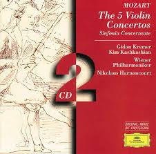 MOZART- THE 5 VIOLIN CONCERTOS KREMER 2CD VG