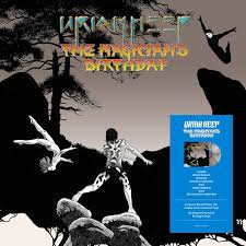 URIAH HEEP-THE MAGICIAN'S BIRTHDAY GALAXY SWIRL VINYL LP EX COVER NM
