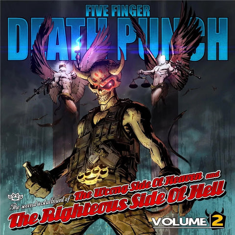 FIVE FINGER DEATH PUNCH-THE WRONG SIDE OF HEAVEN & THE RIGHTEOUS SIDE OF HELL VOLUME TWO CD VG