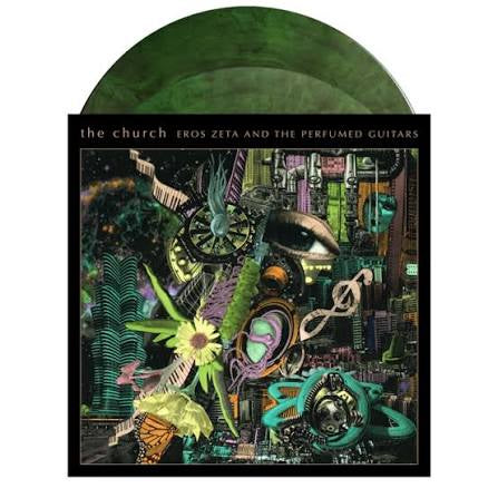 CHURCH THE-EROS ZETA & THE PERFUMED GUITARS GREEN VINYL 2LP NM COVER NM