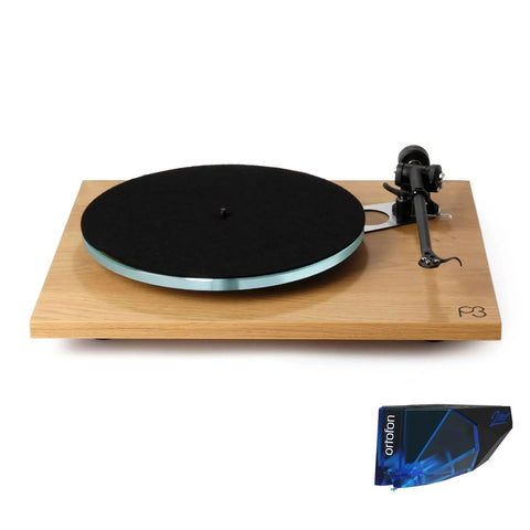 REGA - PLANAR 3 WHITE OAK TURNTABLE with ORTOFON BLUE CARTRIDGE *NEW*