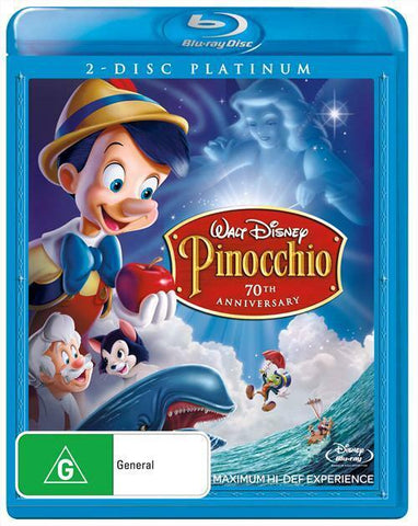 PINOCCHIO 2BLURAY + DVD VG+