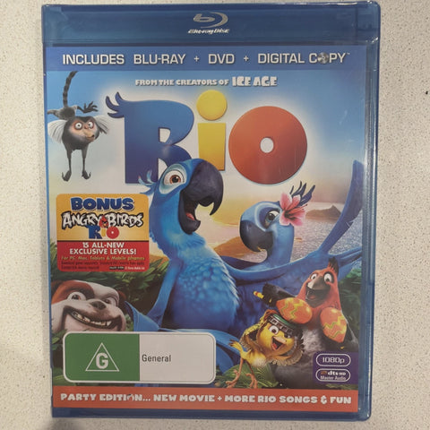 RIO- BLURAY AND DVD VG+