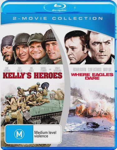 KELLY'S HEROES AND WHERE EAGLES DARE- 2BLURAY NM