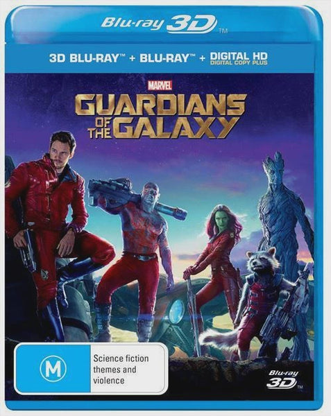 GUARDIANS OF THE GALAXY -3D BLURAY AND BLURAY DISCS NM