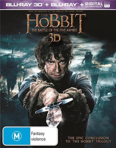 HOBBIT: THE BATTLE OF THE FIVE ARMIES 3D 2BLU-RAY + 2BLURAY NM