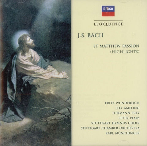 BACH JS- ST MATTHEW PASSION HIGHLIGHTS MUNCHINGER CD NM