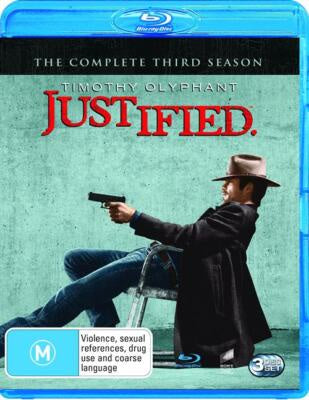 JUSTIFIED-THE COMPLETE THIRD SEASON 3BLU-RAY VG+