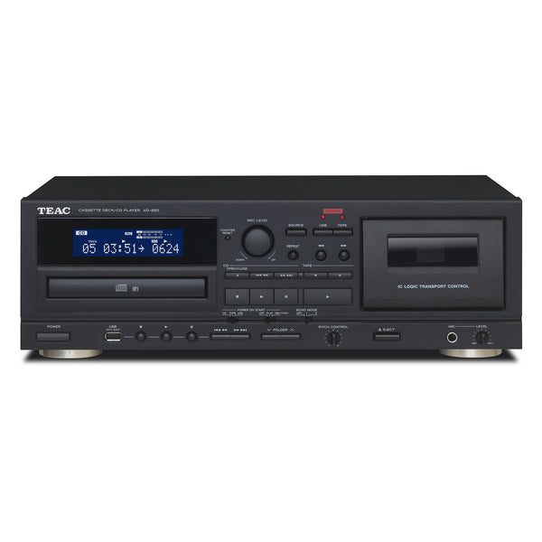TEAC AD850 CASSETTE DECK AND CD PLAYER-BLACK *NEW*