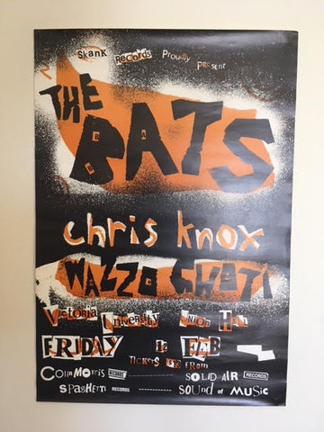 BATS THE-CHRIS KNOX-WAZZO GHOTI-ORIGINAL GIG POSTER