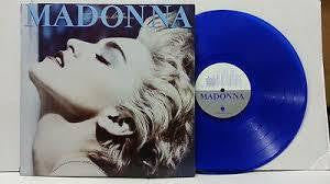 MADONNA-TRUE BLUE BLUE VINYL LP NM COVER VG+