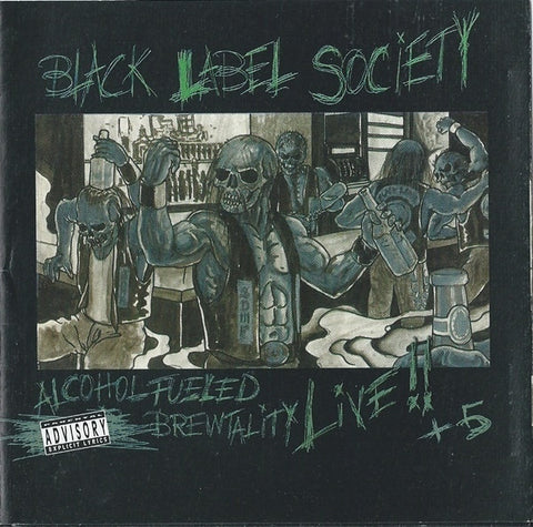 BLACK LABEL SOCIETY-ALCOHOL FUELED BRUTALITY LIVE!! +5 2CD VG