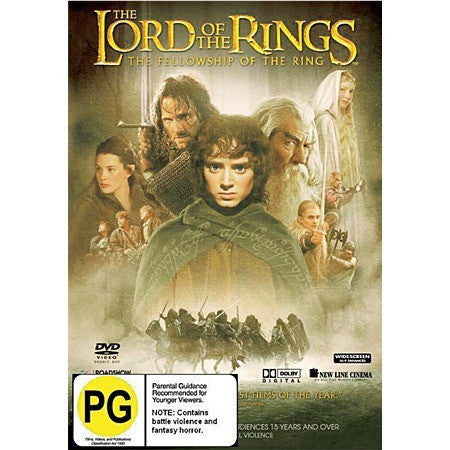 LORD OF THE RINGS FELLOWSHIP OF THE RING 2DVD VG