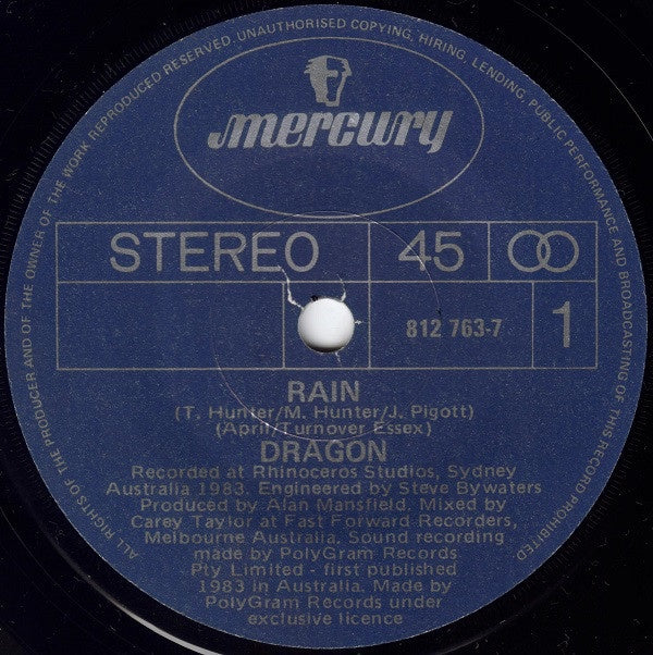 DRAGON-RAIN 7'' SINGLE VG