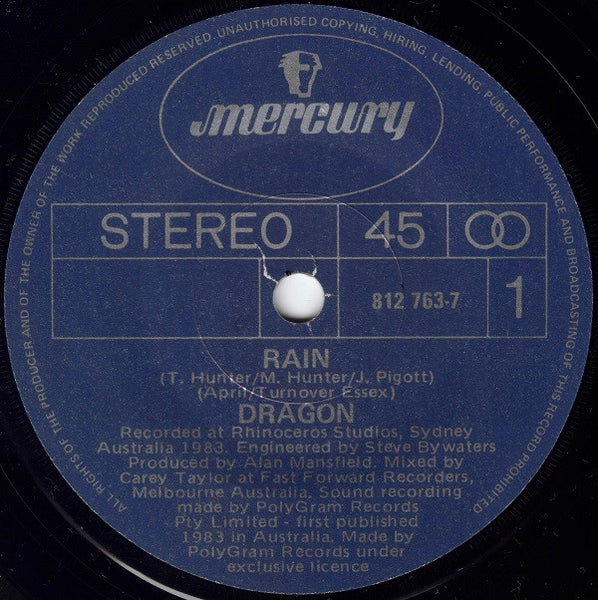 DRAGON-RAIN 7'' SINGLE VG
