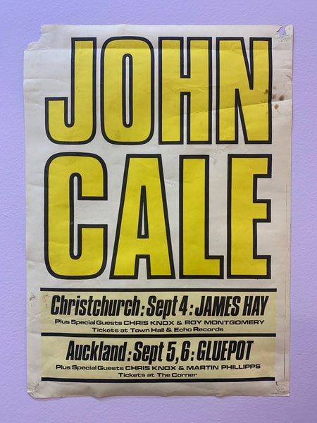 CALE JOHN ORIGINAL NEW ZEALAND TOUR POSTER