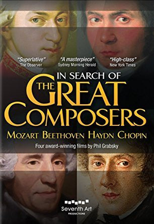 IN SEARCH OF GREAT COMPOSERS: MOZART/BEETHOVEN/HAYDN/CHOPIN DVD *NEW*