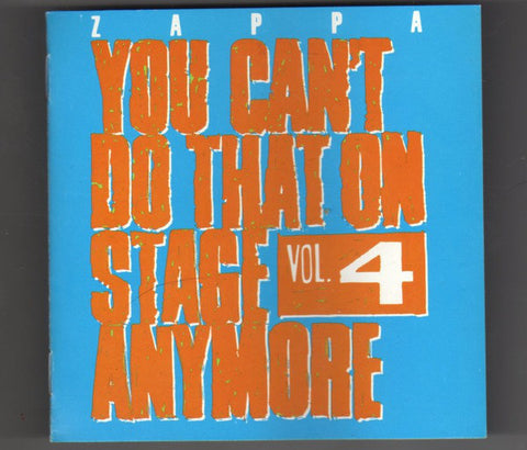 ZAPPA FRANK-YOU CAN'T DO THAT OON STAGE ANYMORE VOL.4  2CD VG