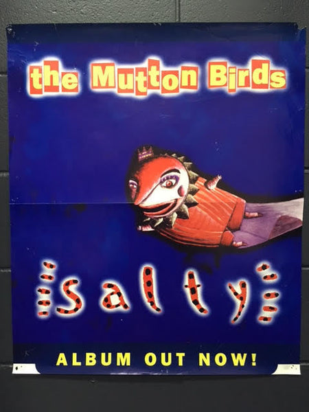 MUTTON BIRDS - SALTY ALBUM PROMO POSTER + SETLIST