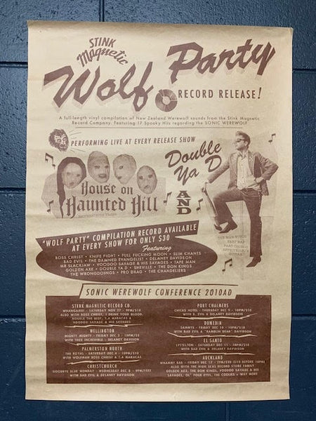 STINK MAGNETIC WOLF PARTY RECORD RELEASE POSTER