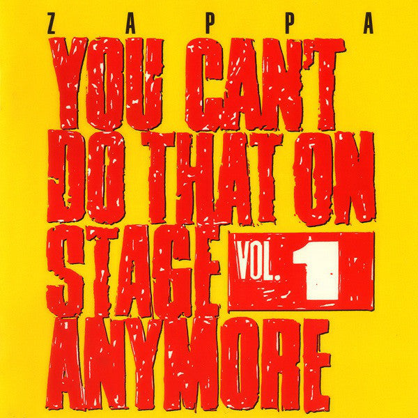 ZAPPA FRANK-YOU CAN'T DO THAT ON STAGE VOL.1 2CD G