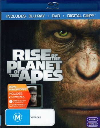 RISE OF THE PLANET OF THE APES BLURAY+DVD VG