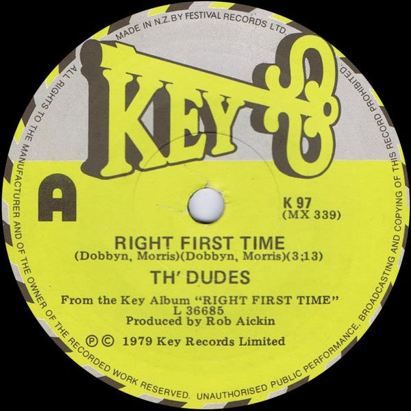 DUDES TH'-RIGHT FIRST TIME 7'' NM
