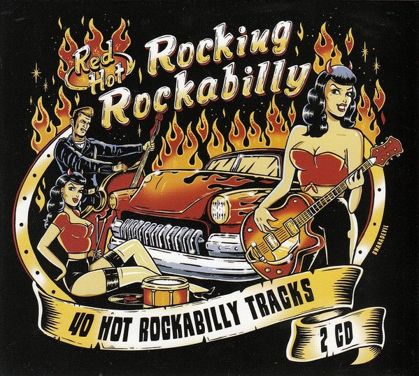 RED HOT ROCKING ROCKABILLY-VARIOUS ARTISTS 2CD VG