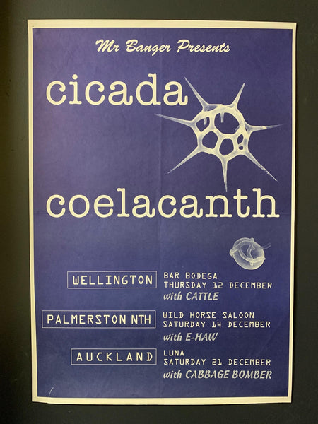 CICADA COELACANTH-ORIGINAL GIG POSTER