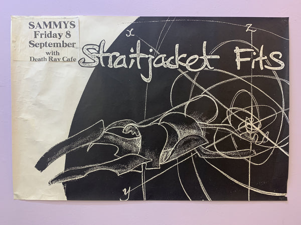 STRAITJACKET FITS WITH DEATH RAY CAFE- ORIGINAL GIG POSTER